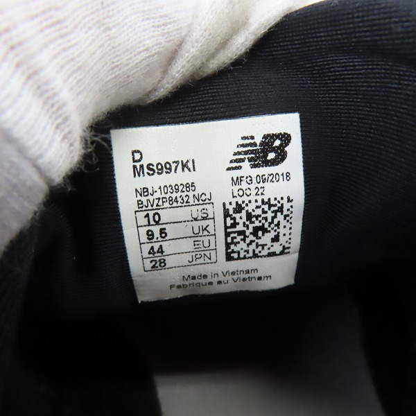 実際に弊社で買取させて頂いたNew Balance/ニューバランス KITH×UNITED ARROWS/キス×ユナイテッドアローズ スニーカー MS997KI/28の画像 5枚目