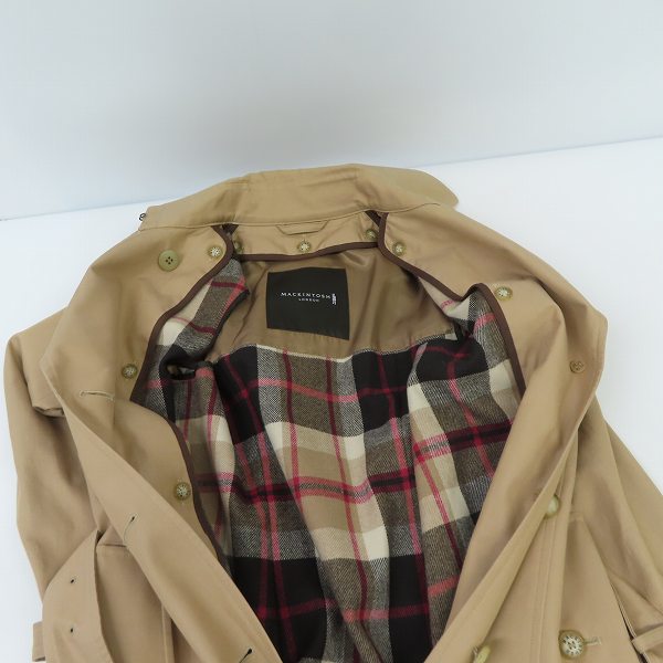 実際に弊社で買取させて頂いたMACKINTOSH/マッキントッシュ チェック柄ライナー トレンチコート G5A06-310-44/36の画像 5枚目