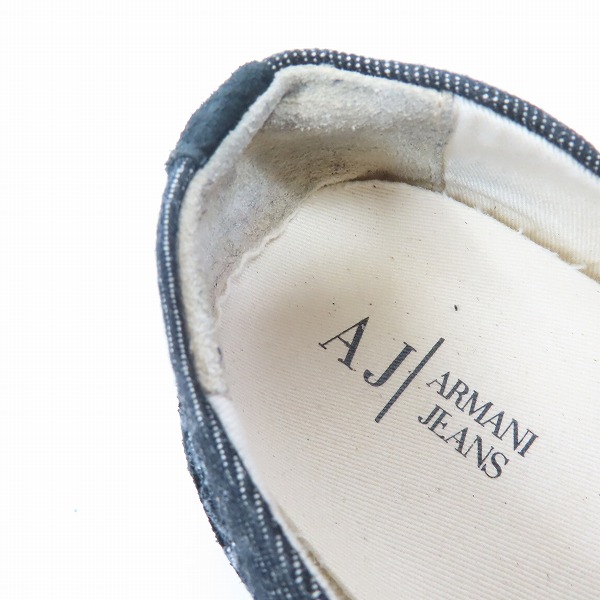 実際に弊社で買取させて頂いたARMANI JEANS/アルマーニ ジーンズ ウイングチップ エンブレム スニーカー/41の画像 4枚目