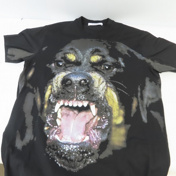 実際に弊社で買取させて頂いたGIVENCHY/ジバンシィ 17AW ロットワイラープリントＴシャツ BM705L3Y1P/XSの画像 5枚目