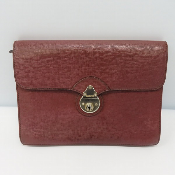 実際に弊社で買取させて頂いたBURBERRYS/バーバリーズ レザー クラッチバッグ