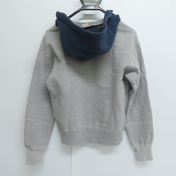 実際に弊社で買取させて頂いたTHE FLAT HEAD/フラットヘッド  BLACK BUFFALO 後付けフード Vガゼット スウェットパーカー /Mの画像 1枚目