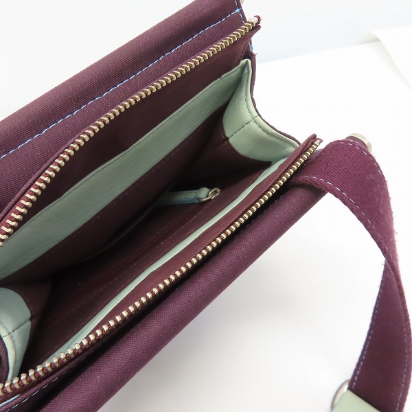 実際に弊社で買取させて頂いたPaul smith/ポールスミス レザー切替 バイカラー ショルダーバッグの画像 3枚目