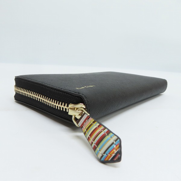 実際に弊社で買取させて頂いたPaul Smith/ポールスミス レザー ジップストローグレイン ラウンドジップ ウォレット/長財布 PSC785の画像 2枚目