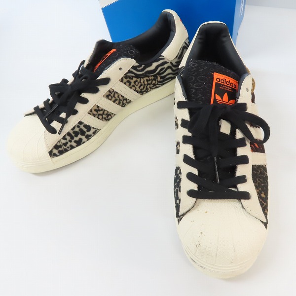 実際に弊社で買取させて頂いたadidas×atmos/アディダス×アトモス SUPERSTAR CRAZY ANIMAL PACK シューズ/スニーカー FY5232/29