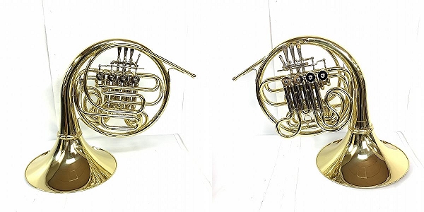 実際に弊社で買取させて頂いた★PLAYTECH/プレイテック PTHR-300 フレンチホルン フルダブル ホルンの画像 1枚目