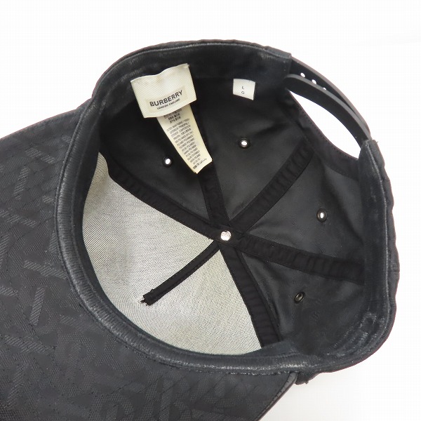 実際に弊社で買取させて頂いたBURBERRY/バーバリー 21AW ロゴ ナイロンジャガードキャップ 総柄の画像 4枚目