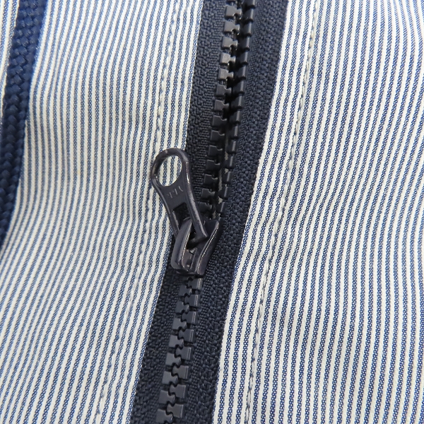 実際に弊社で買取させて頂いたSTUSSY/ステューシー AUTHENTIC GEAR 金タグ ジップアップ ストライプ パーカー/XLの画像 6枚目