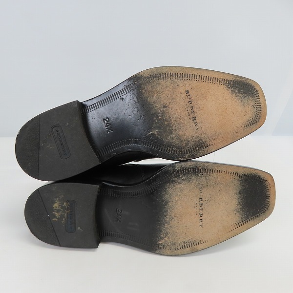 実際に弊社で買取させて頂いたBURBERRY/バーバリー サイドゴアブーツ ブラック/24.5の画像 2枚目