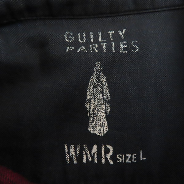 実際に弊社で買取させて頂いたWACKO MARIA/ワコマリア 刺繍入り オンブレチェック 長袖シャツ/Lの画像 2枚目