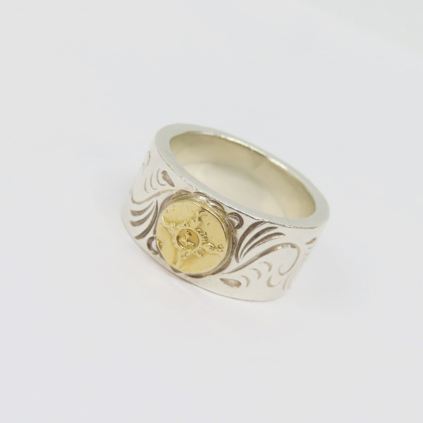 実際に弊社で買取させて頂いたFIRST ARROW's/ファーストアローズ K18付 カラ草彫りリング