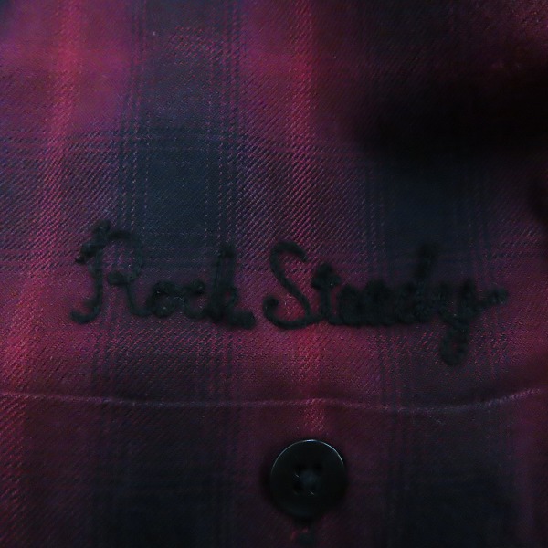 実際に弊社で買取させて頂いたWACKO MARIA/ワコマリア 刺繍入り オンブレチェック 長袖シャツ/Lの画像 4枚目