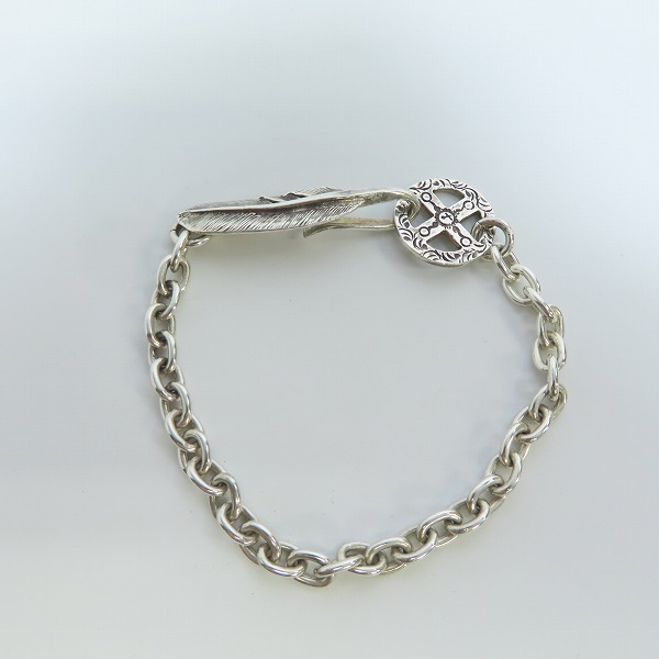 実際に弊社で買取させて頂いたFIRST ARROW'S/ファーストアローズ フェザー&メディスンホイール チェーンブレスレットの画像 4枚目