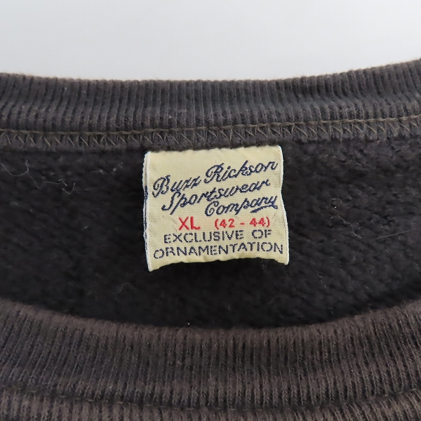 実際に弊社で買取させて頂いたBUZZ RICKSON'S/バズリクソンズ NIGHT FIGHTERS ASSN /スウェットトレーナー/XLの画像 2枚目