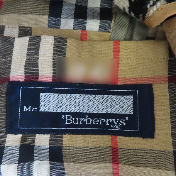 実際に弊社で買取させて頂いたBURBERRYS PRORSUM/バーバリーズプローサム チェック柄ライナー付きトレンチコートの画像 3枚目