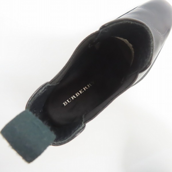 実際に弊社で買取させて頂いたBURBERRY/バーバリー サイドゴアブーツ ブラック/24.5の画像 4枚目