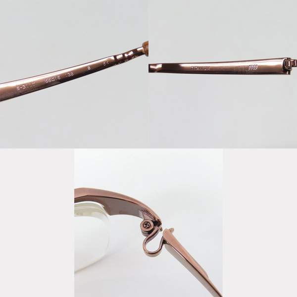 実際に弊社で買取させて頂いた999.9/フォーナインズ S-311T メガネフレームの画像 5枚目