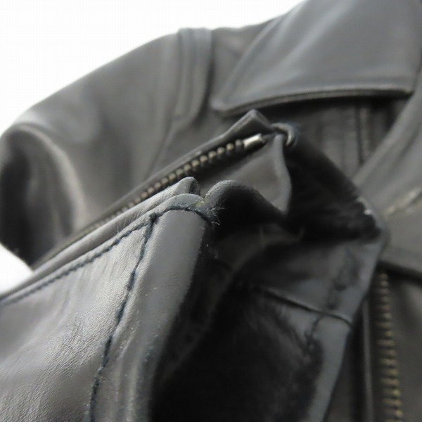 実際に弊社で買取させて頂いたLOUNGE LIZARD/ラウンジリザード ダブルライダース/レザージャケット/1の画像 6枚目