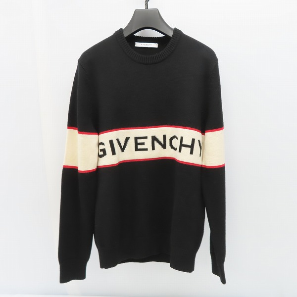 実際に弊社で買取させて頂いた【JPタグ】GIVENCHY/ジバンシィ バンドヘビーセーターフロントロゴニット BM900G400M/S
