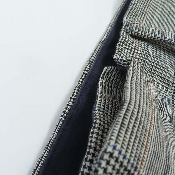 実際に弊社で買取させて頂いたTOMORROWLAND PILGRIM/トゥモローランド ピルグリム スーツセットアップ チェック柄 グレー/48の画像 7枚目