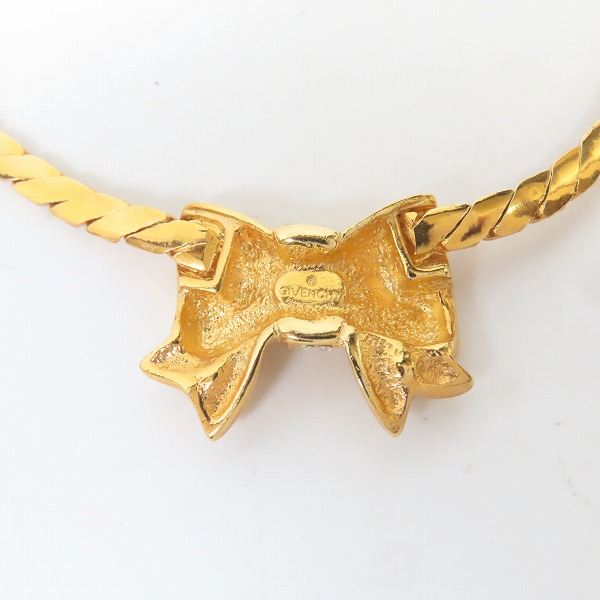 実際に弊社で買取させて頂いたGIVENCHY/ジバンシィ リボンデザイン ゴールドカラー イヤリング/ネックレス/ブレスレットの画像 2枚目