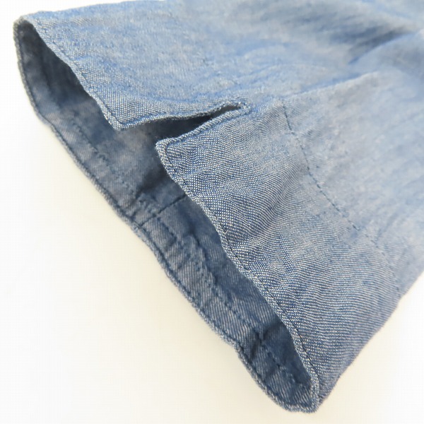 実際に弊社で買取させて頂いたEMPORIO ARMANI/エンポリオアルマーニ 刺繍デザイン ダブルジップ シャンブレー シャツ ブルゾン V1CD3TV128C/40の画像 5枚目