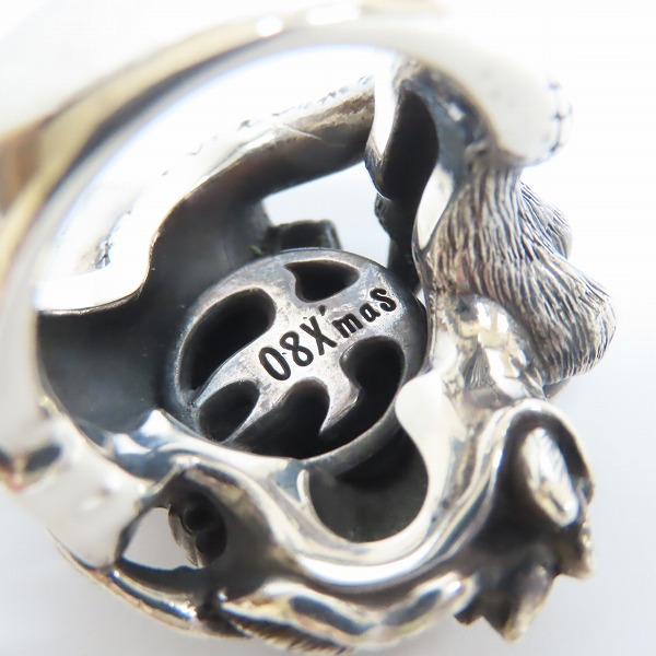 実際に弊社で買取させて頂いたBloodyMary/ブラッディマリー KAI 2008 クリスマス 太極図 リング/17号の画像 6枚目