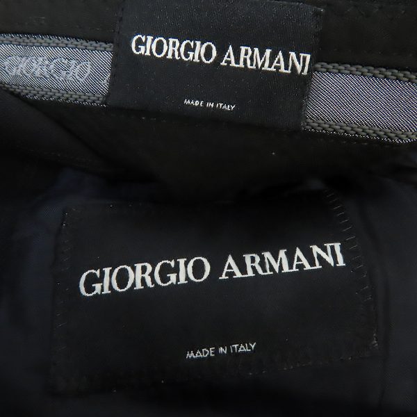 実際に弊社で買取させて頂いたGIORGIO ARMANI/ジョルジオアルマーニ  ストライプ柄 ジャケット/パンツ/44 セットアップスーツの画像 2枚目