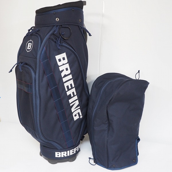 実際に弊社で買取させて頂いたBRIEFING/ブリーフィング CR-5 ゴルフ 9.5型 5分割キャディバッグ ネイビーの画像 1枚目