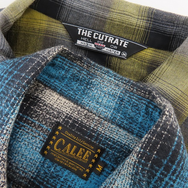 実際に弊社で買取させて頂いたCALEE/キャリー THE CUTRATE/カットレイト チェック柄 長袖シャツ 2点セットの画像 2枚目