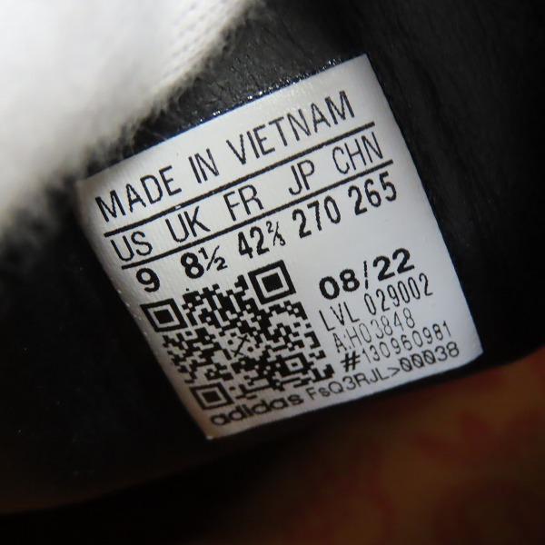 実際に弊社で買取させて頂いた ADIDAS× ATMOS×FACE /アディダス×アトモス×フェイス 22AW SAMBA/サンバ ローカット スニーカー H03848/27の画像 5枚目