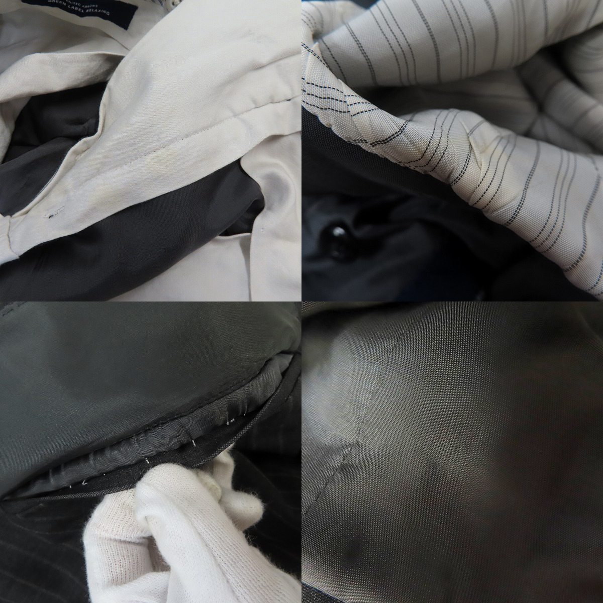 実際に弊社で買取させて頂いたUNITED ARROWS GREEN LABEL RELAXING/ユナイテッドアローズ alfred brown スーツ セットアップ/44/76の画像 7枚目