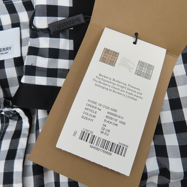 実際に弊社で買取させて頂いたBURBERRY/バーバリー チェックシャツワンピース 8029110/IT36の画像 7枚目