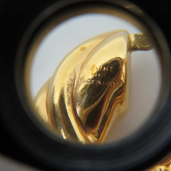 実際に弊社で買取させて頂いたCELINE/セリーヌ フープピアス アンティーク ツイスト ゴールドの画像 3枚目