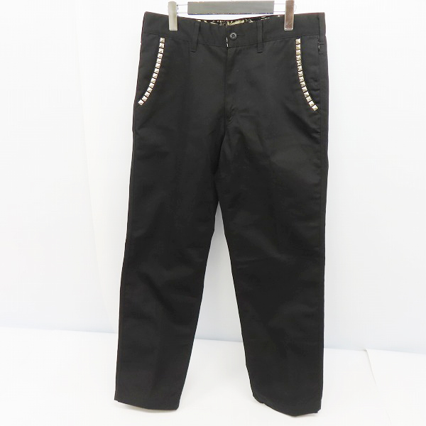 実際に弊社で買取させて頂いたCRIME/クライミー スタッズ パンツ ブラック/34