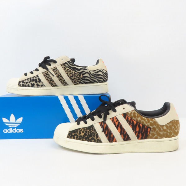 実際に弊社で買取させて頂いたadidas×atmos/アディダス×アトモス SUPERSTAR CRAZY ANIMAL PACK シューズ/スニーカー FY5232/29の画像 3枚目