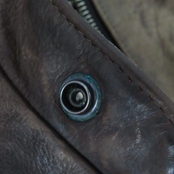 実際に弊社で買取させて頂いたLewis Leathers/ルイスレザー UNITED ARROWS/ユナイテッドアローズ シングルライダースジャケット 2の画像 4枚目