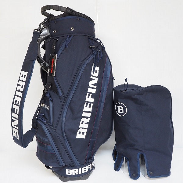 実際に弊社で買取させて頂いたBRIEFING/ブリーフィング CR-5 ゴルフ 9.5型 5分割キャディバッグ ネイビー