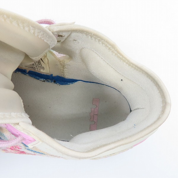 実際に弊社で買取させて頂いたATMOS×NIKE/アトモス×ナイキ レブロン 18ロー "サクラ" ペール アイボリー-ライト アークティック CV7564-101/28.0の画像 4枚目