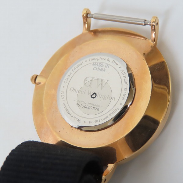 実際に弊社で買取させて頂いたDaniel Wellington/ダニエルウェリントン クォーツ腕時計 F40R01【動作未確認】の画像 3枚目