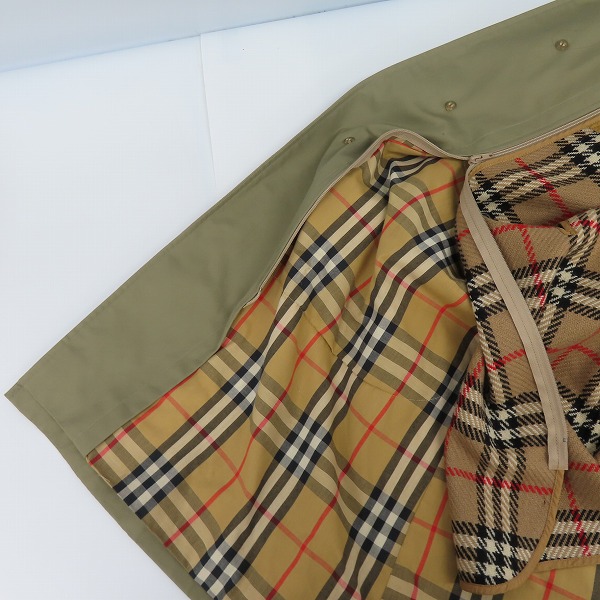 実際に弊社で買取させて頂いたBURBERRYS PRORSUM/バーバリーズプローサム チェック柄ライナー付きトレンチコートの画像 6枚目