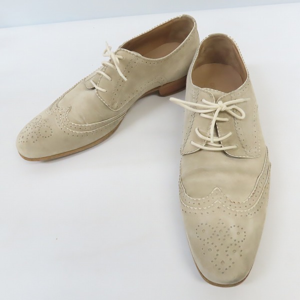 実際に弊社で買取させて頂いたGIORGIO ARMANI/ジョルジオアルマーニ ウイングチップ スエード レザーシューズ XGU 638 820 /43