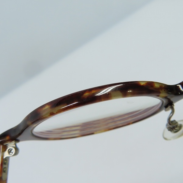 実際に弊社で買取させて頂いた金子眼鏡/カネコガンキョウ 井戸多美男作 ラウンドフレーム アイウエア/メガネフレーム T462 の画像 8枚目