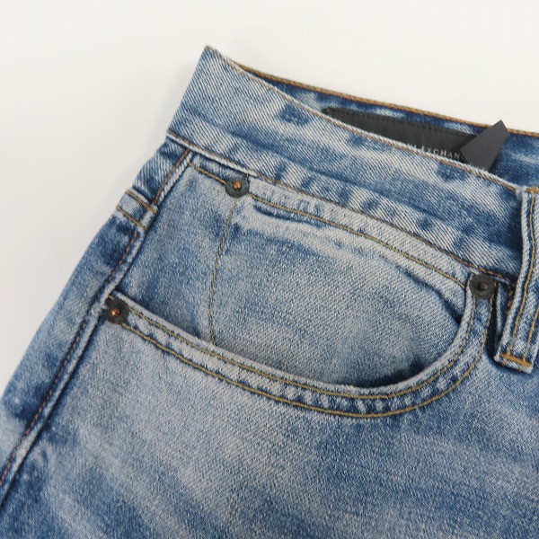 実際に弊社で買取させて頂いたARMANI EXCHANGE/アルマーニエクスチェンジ STRAIGHT/JAMBE DROITE ダメージ加工 ストレート デニムパンツ/33の画像 7枚目