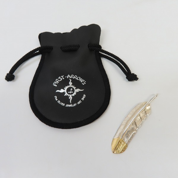 実際に弊社で買取させて頂いたFIRST ARROWS/ファーストアローズ 先金/K18 剣先 フェザー ペンダント Size：Lの画像 5枚目