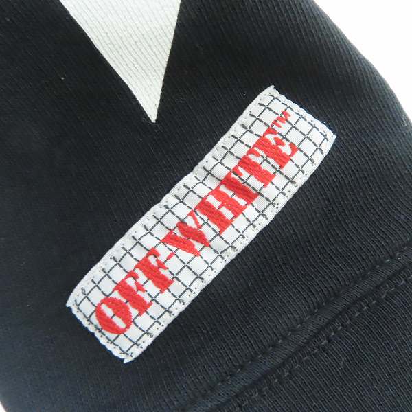 実際に弊社で買取させて頂いたOFF-WHITE/オフホワイト 17AW Diagonal Arrows Hoodie ダイアゴナルアローズフーディ OMBB009F17003028/XXSの画像 9枚目