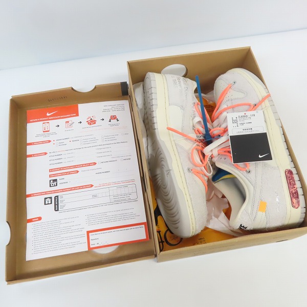 NIKE×OFF-WHITE/ナイキ×オフホワイト DUNK LOW/ダンクロー Lot.19 