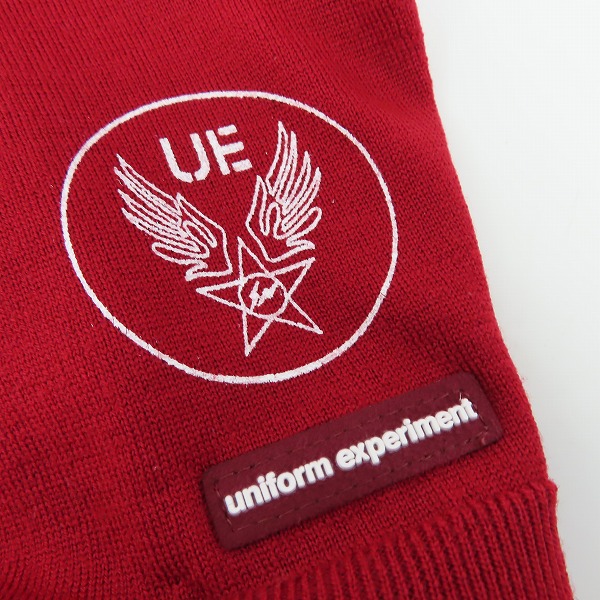 実際に弊社で買取させて頂いたuniform experiment×JOHN SMEDLEY/ユニフォームエクスペリメント×ジョンスメドレー Vネック ウール ニット UE-091076/1の画像 7枚目
