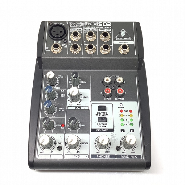 実際に弊社で買取させて頂いたBEHRINGER/ベリンガー XENYX 502 ミキサー 動作確認済みの画像 0枚目