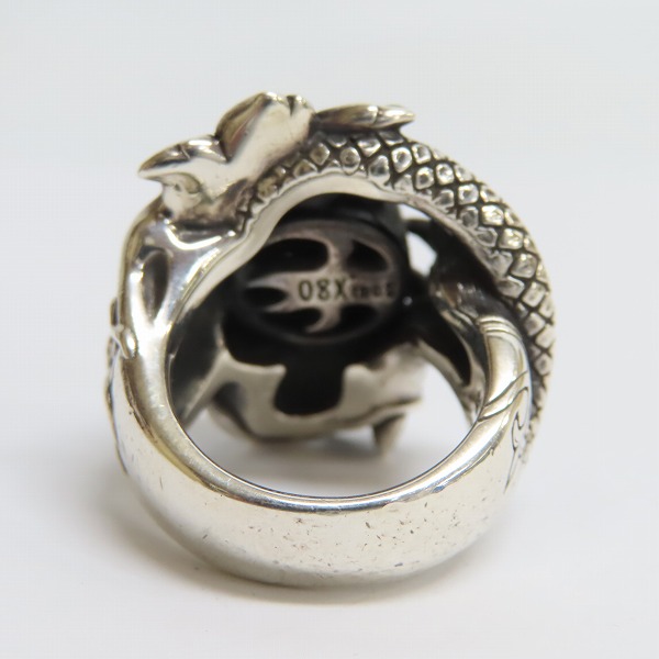 実際に弊社で買取させて頂いたBloodyMary/ブラッディマリー KAI 2008 クリスマス 太極図 リング/17号の画像 3枚目